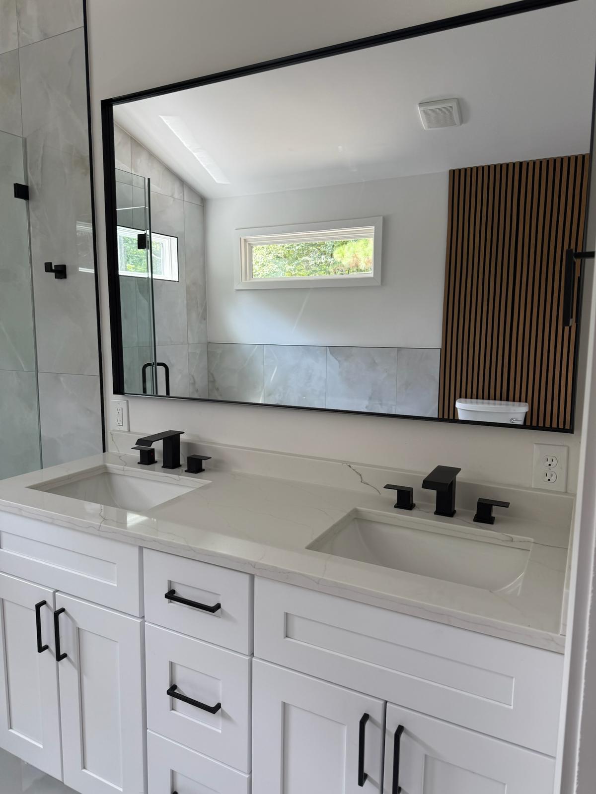 Marble fireplace tile installation