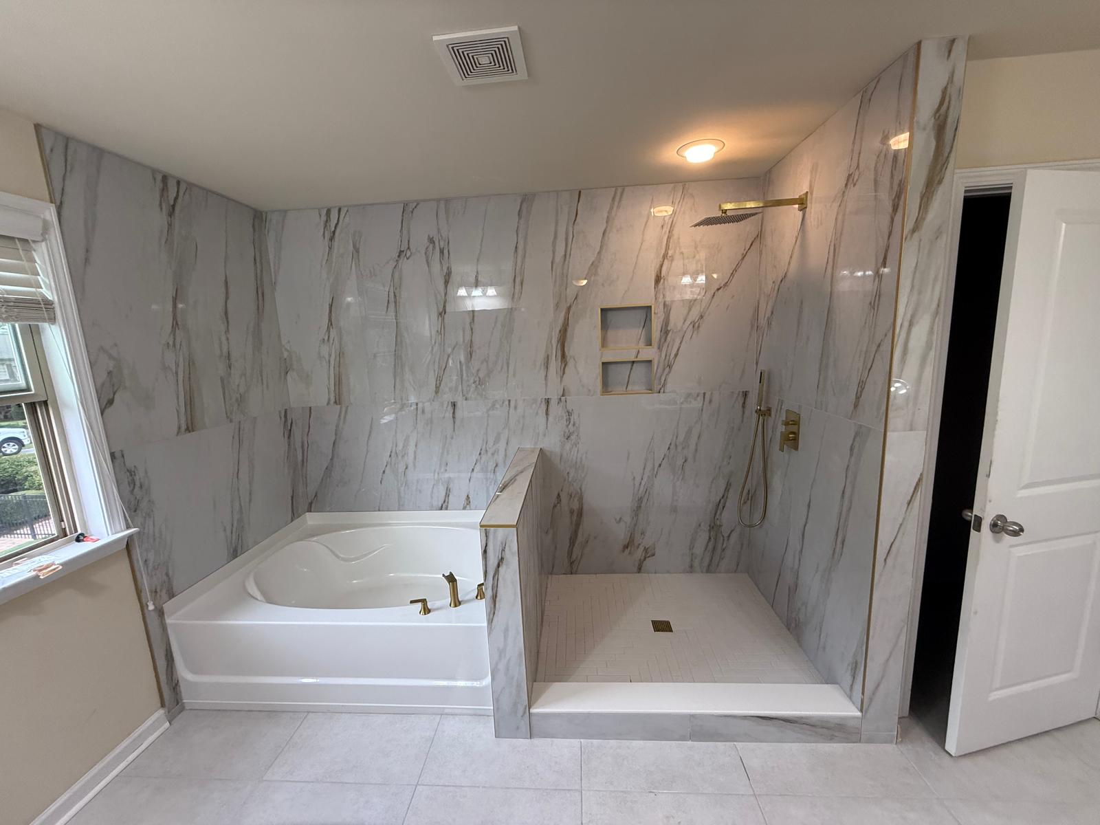 Waterproofing stage of shower remodel